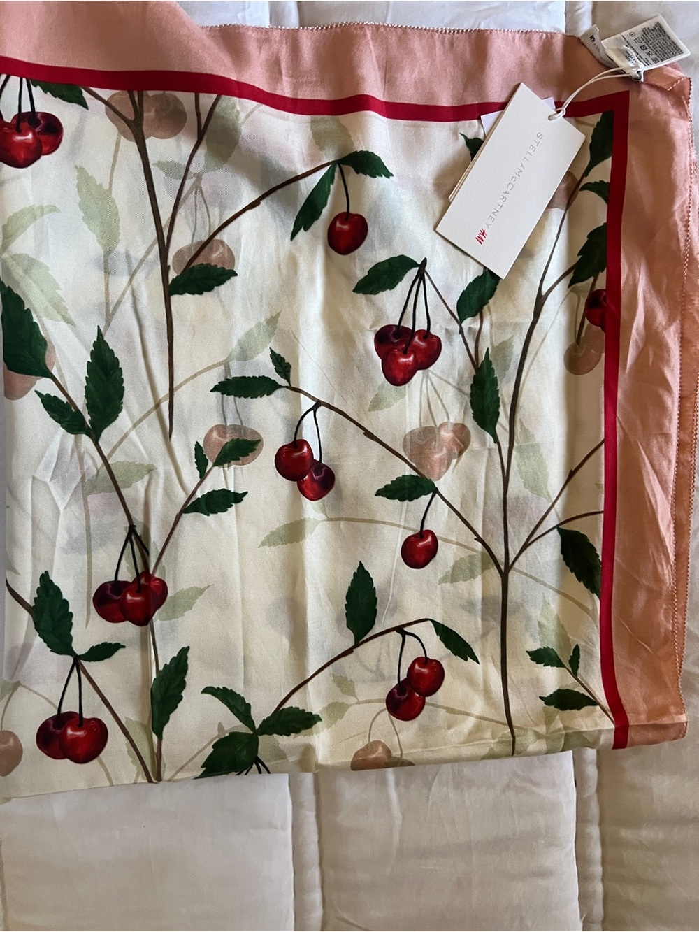 STELLA MCCARTNEY x H &M Cherry Print Silk Scarf